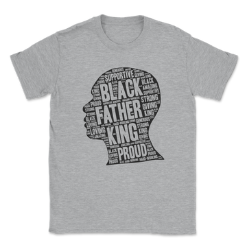 proud-black-king-dad-father's-day-tee-shirt-heather-grey-fab five print shop