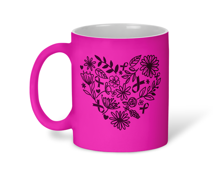 breast-cancer-awareness-month-wildflower-flower-floral-ribbon-neon-pink-coffee-tea-mug-11-ounce-fab five print shop