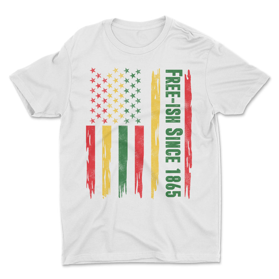 free-ish-since-1865-flag-juneteenth-tee-shirt-fab five print shop