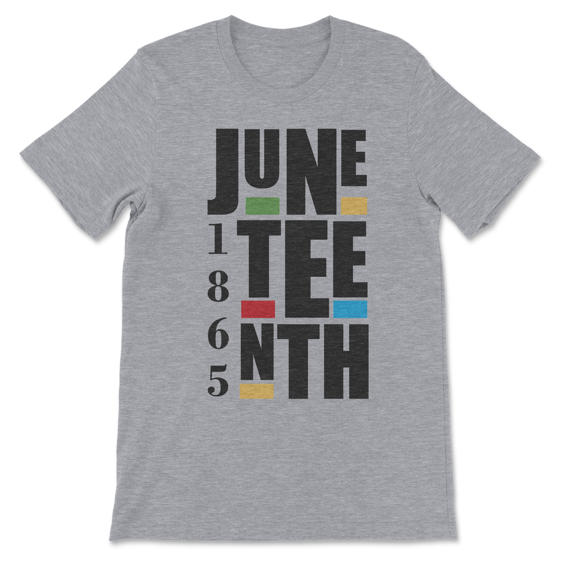 Juneteenth-1865-block-print-black-history-tee-shirt-fab five print shop