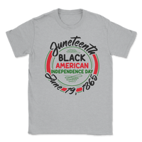 Juneteenth-black-american-independence-day-tee-shirt-grey-fab five print shop